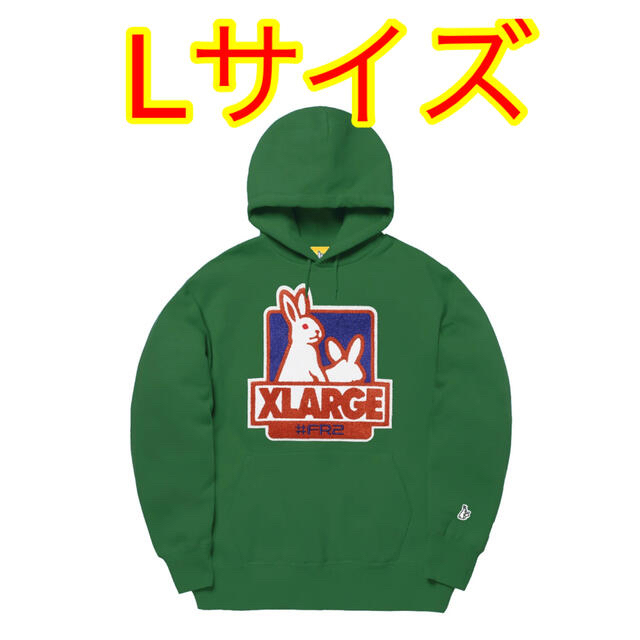 XLARGE with #FR2 Fxxk Icon Hoodie Ｌグリーンサイズ