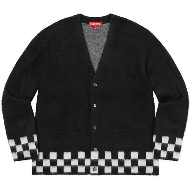 unusedsupreme Brashed Checkerboard Cardigan 黒S