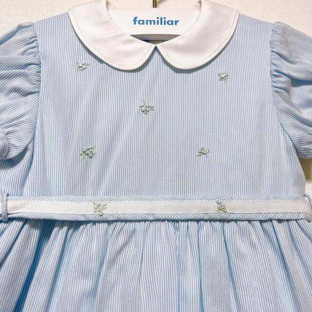 familiar(ファミリア)の【ご専用✨✨✨】ファミリア ワンピース 100cm 小花刺繍 キッズ/ベビー/マタニティのキッズ服女の子用(90cm~)(ワンピース)の商品写真