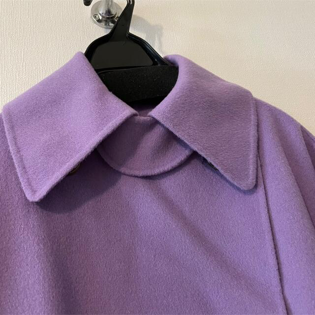 LE CIEL BLEU(ルシェルブルー)のルシェルブルー ウール 100% コート パープル レディースのジャケット/アウター(ロングコート)の商品写真