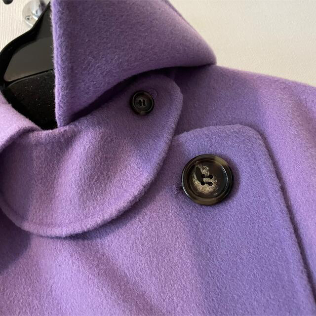 LE CIEL BLEU(ルシェルブルー)のルシェルブルー ウール 100% コート パープル レディースのジャケット/アウター(ロングコート)の商品写真