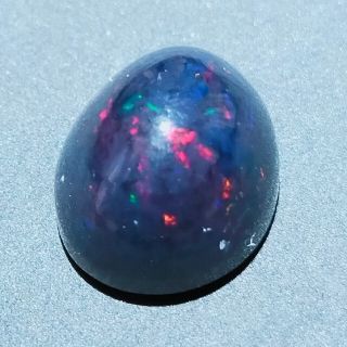 大粒　未処理　天然ブラックオパール 6.55ct 鑑別付(リング(指輪))