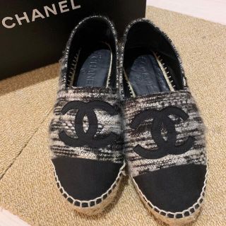 シャネル(CHANEL)のCHANEL ツイードエスパドリーユ　(スリッポン/モカシン)