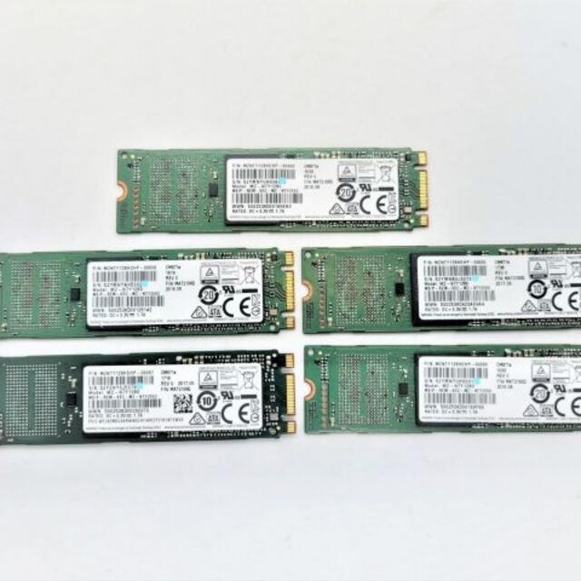 5個セット・M2 SSD128GB サムスン MZ-NTY1280◆SS-5S4