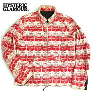 ヒステリックグラマー(HYSTERIC GLAMOUR)の超稀少 ヒステリックグラマー キャンベルスープ総柄コットンリバーシブルジャケット(ナイロンジャケット)