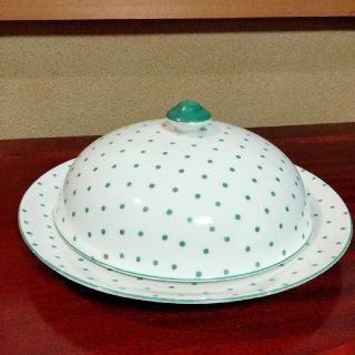 ウェッジウッド(WEDGWOOD)ののの様専用　【フォーリー】　カバー付きマフィンディッシュ　ドット　レア物!(食器)