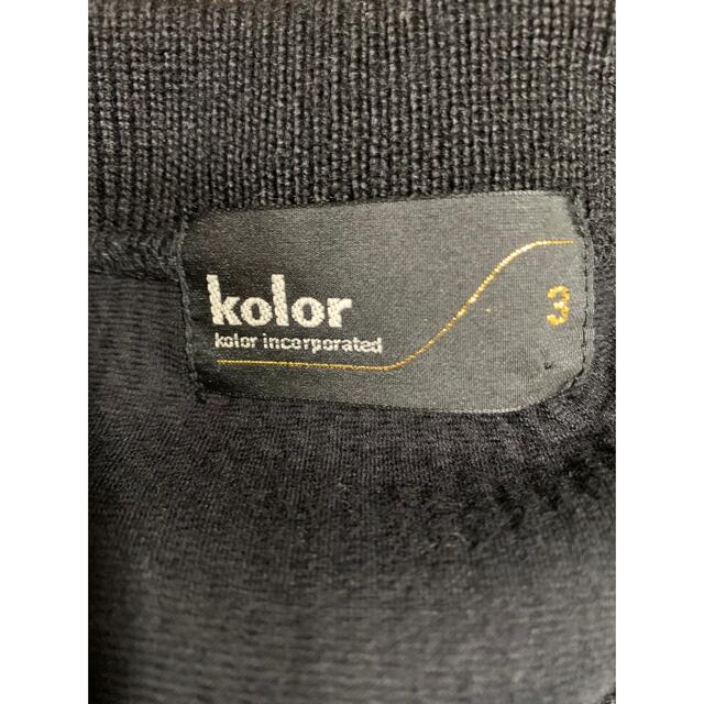 kolor(カラー)のkolor ウールミドルゲージ レイヤードニット ブラック　サイズ3 メンズのトップス(ニット/セーター)の商品写真