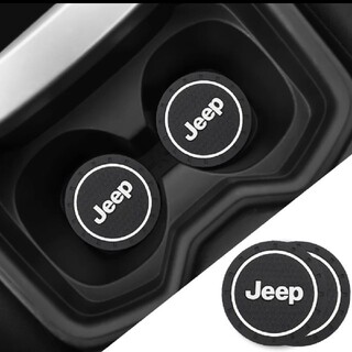 ジープ(Jeep)のＪｅｅｐドリンクホルダーコースター2枚(車内アクセサリ)