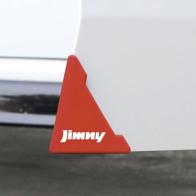 スズキ(スズキ)のジムニー　ドアコーナーカバー　jimny リアドア　レッド　赤　左右セット 自動車/バイクの自動車(車外アクセサリ)の商品写真