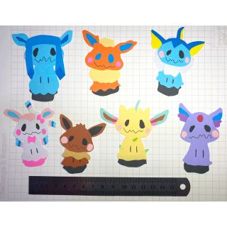 ポケモン(ポケモン)のペーパークラフト　アルバム　壁面　飾り　イーブイフレンズ　ミミッキュ　ポケモン(アルバム)