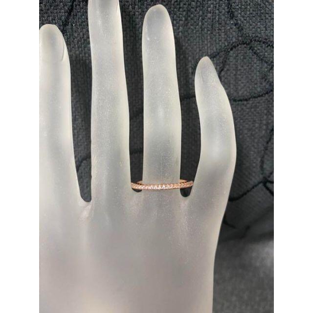 （1081）27号　ピンクゴールド小粒スワロ繊細な極細リング　指輪 レディースのアクセサリー(リング(指輪))の商品写真