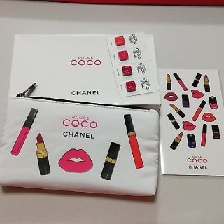 シャネル(CHANEL)の送込 coco ポーチ 白 シール リップサンプル シャネル ノベルティ(ポーチ)