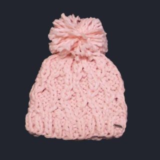 ホリスター(Hollister)の★新品★ホリスター★ケーブルニットポンポンビーニー (Pink)(ニット帽/ビーニー)