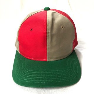 アートヴィンテージ(ART VINTAGE)の90s YOUNGAN HAT 3トーン 無地キャップ cap デッドストック(キャップ)