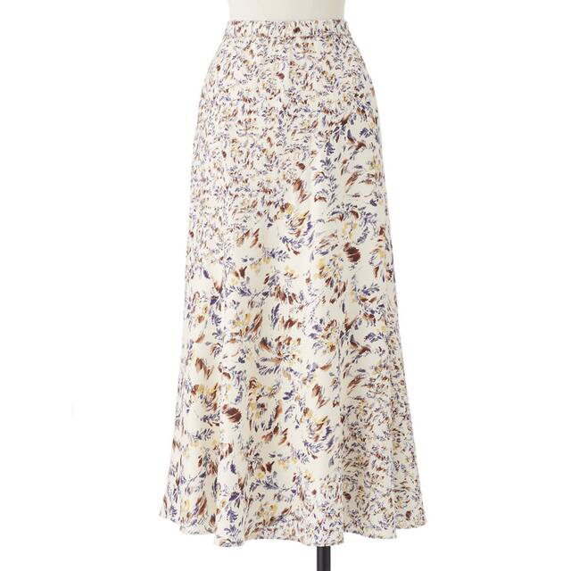 COCO DEAL(ココディール)のLILLIAN CARAT フェザーフラワー切替デザインスカート レディースのスカート(ロングスカート)の商品写真