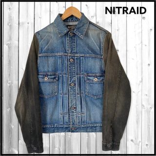 ナイトレイド(nitraid)のNITRAID デニムジャケット Gジャン ブルゾン　切替デザイン　ヒップホップ(Gジャン/デニムジャケット)