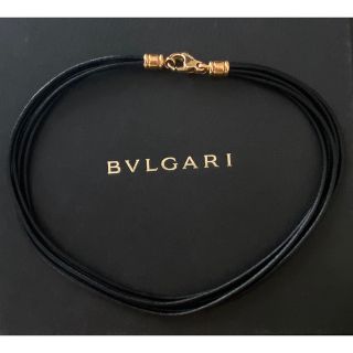 ブルガリ(BVLGARI)の18金 YG ブルガリチョーカーレザー5P　本物(ネックレス)