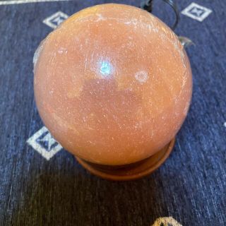 【専用】■ソルトランプ　ムーン型の岩塩ランプ　ヒマラヤの癒しの光(その他)