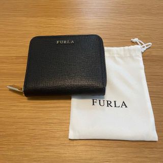 【美品】FURLA財布　黒　折り畳み　二つ折り(財布)