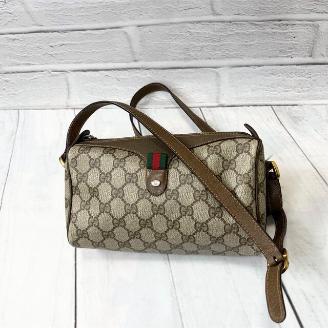 ①OLDGUCCI グッチ オールドグッチ ショルダーポシェット ポーチ GG柄+