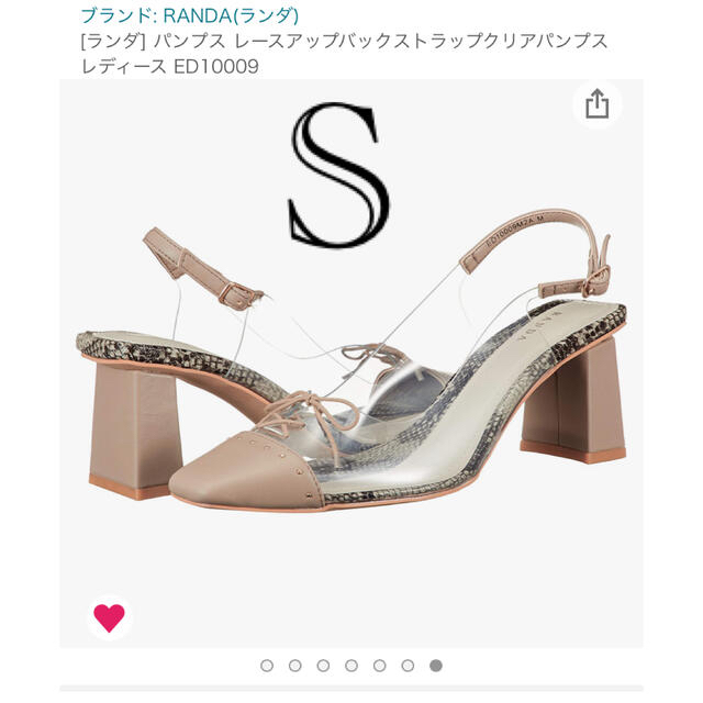 RANDA(ランダ)のRANDA レースアップバックストラップクリアパンプス  レディースの靴/シューズ(ハイヒール/パンプス)の商品写真