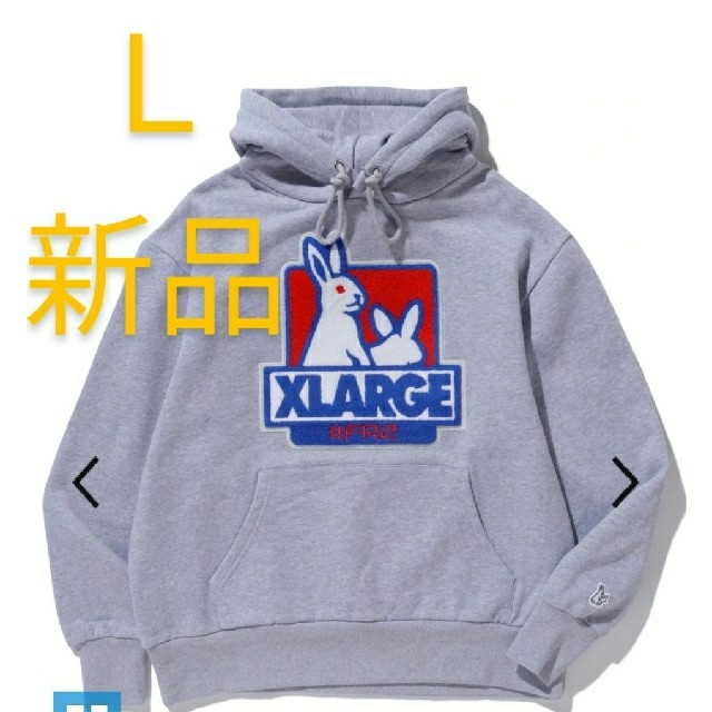 FR2 × XLARGE Fxxk Icon フーディー　Ｌサイズ　グレー　新品