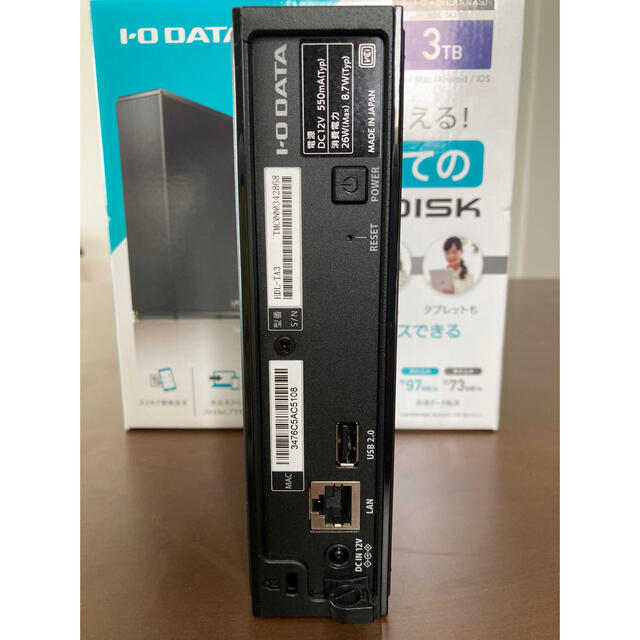 IODATA(アイオーデータ)のネットワークHDD（HDL-TA3） スマホ/家電/カメラのPC/タブレット(PC周辺機器)の商品写真