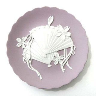 ウェッジウッド(WEDGWOOD)のウェッジウッド 12cm 飾り皿 ジャスパー 桜 チェリーブロッサム ひなまつり(陶芸)