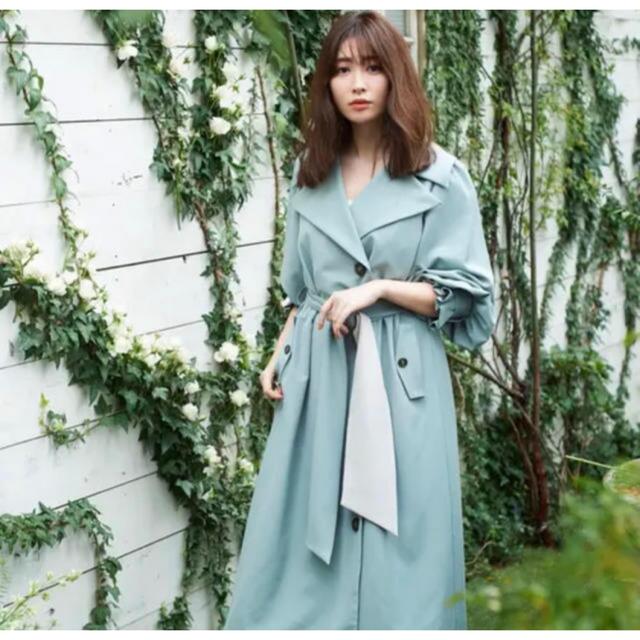 Herlipto Belted Dress Trench CoatSax