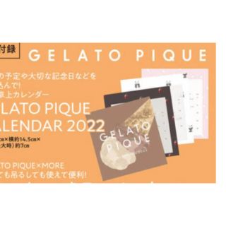 ジェラートピケ(gelato pique)の【即購入OK・送料無料】MORE1月号付録(カレンダー/スケジュール)