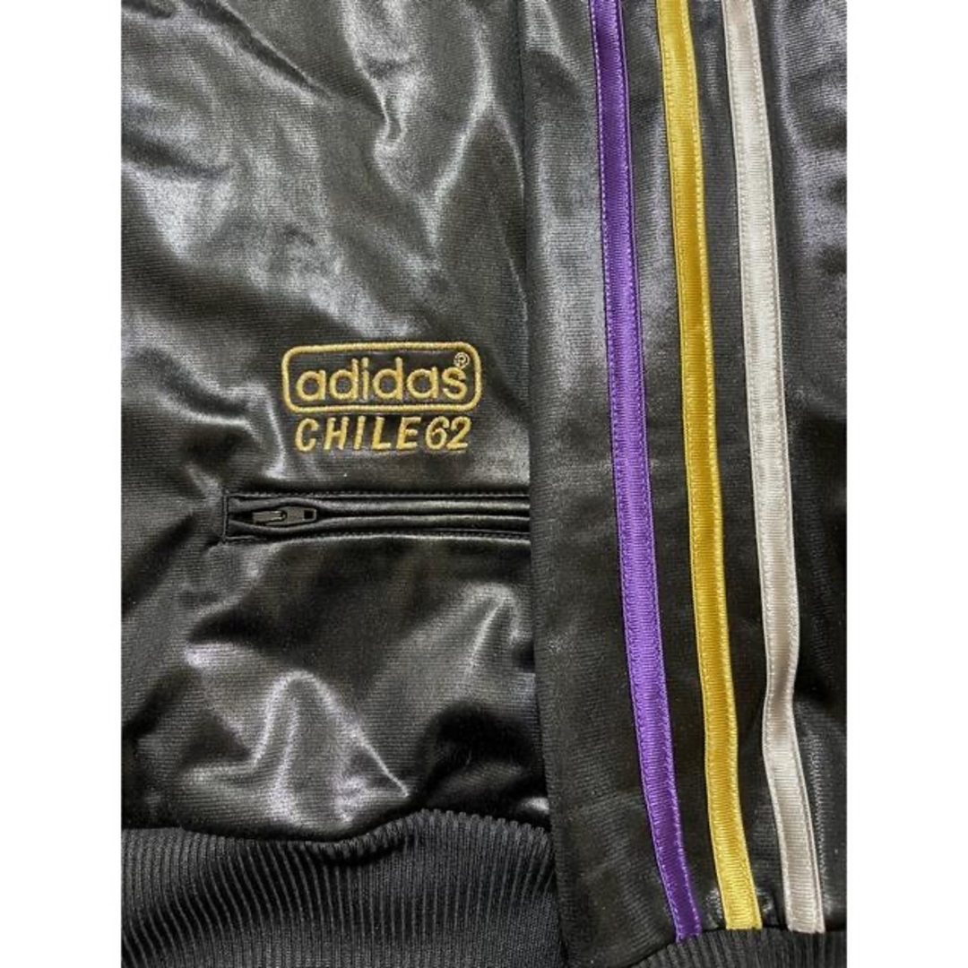 adidas - adidas コーティングジャージ chile62 黒×紫 の通販 by adidas - adidas コーティングジャージ chile62 黒×紫 の通販 by