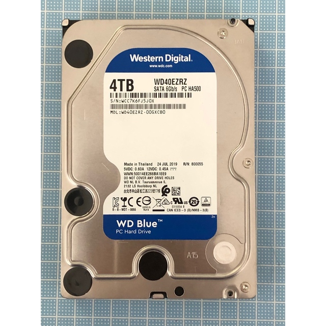 HDD 4TB 2個セット 8GB WD40EZRZ WD青