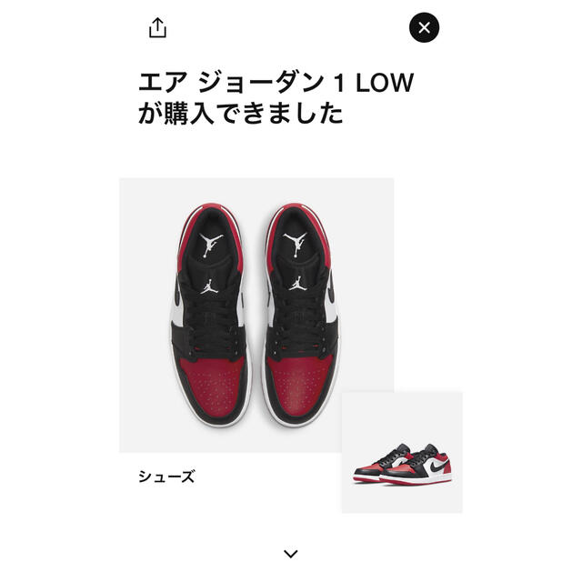 Nike Air Jordan 1 Low Bred Toeジョーダンブレッド