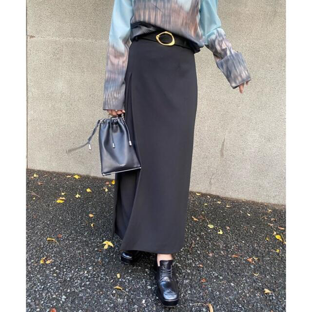 unusual buckle pleats skirt　アメリヴィンテージ