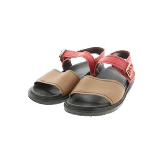 マルニ(Marni)のMARNI マルニ サンダル 41(26cm位) 茶x黒x赤 【古着】【中古】(サンダル)