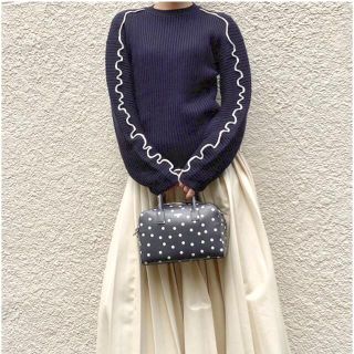 LE CIEL BLEU Mellow Rib Knit Tops レッド