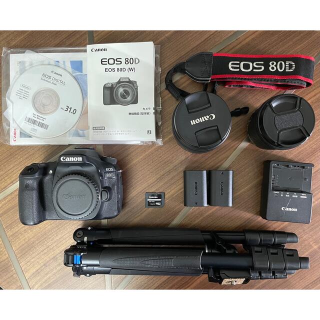 Canon EOS 80Dレンズキッド、望遠レンズ、三脚レッドキット