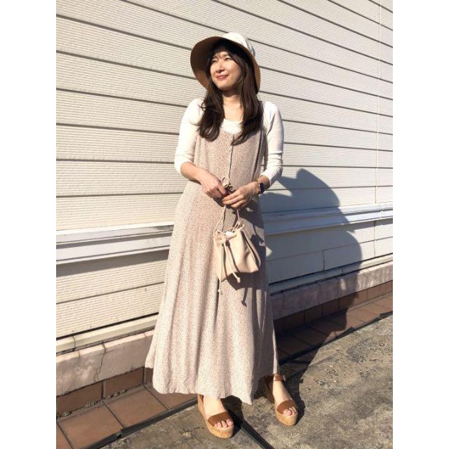 新品 ユニクロ INESコラボ レーヨンプリントキャミソールワンピース L