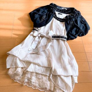 アクシーズファム(axes femme)のaxes femme アクシーズファム クリーム バルーンドレス M＊.(ミディアムドレス)