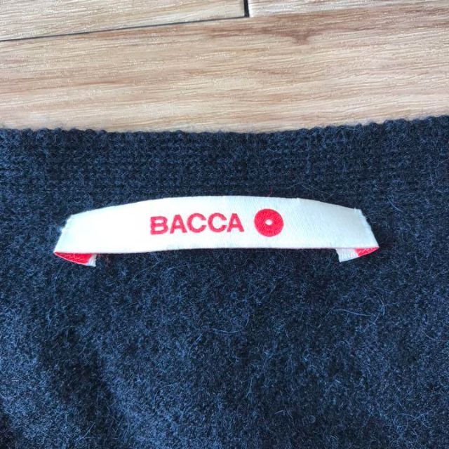 バッカ BACCA 長袖 アルパカ ウール ニット セーター カーディガン 黒