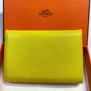 エルメス(Hermes)の⭐︎様専用　正規品☆エルメス カードケース 名刺入れ イエロー系 男女兼用(名刺入れ/定期入れ)