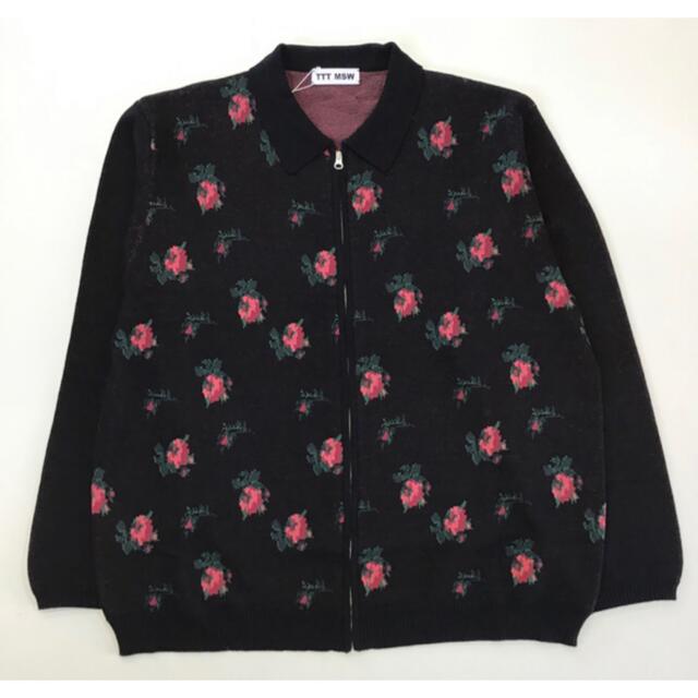 ALLEGE(アレッジ)のttt msw 20aw flower knit polo 未使用品+袋タグ付き メンズのトップス(カーディガン)の商品写真