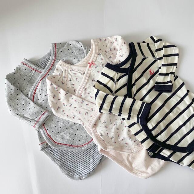 PETIT BATEAU(プチバトー)の値下げ中＊新生児 肌着 ロンパース プチバトー キッズ/ベビー/マタニティのベビー服(~85cm)(肌着/下着)の商品写真