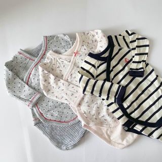 プチバトー(PETIT BATEAU)の値下げ中＊新生児 肌着 ロンパース プチバトー(肌着/下着)