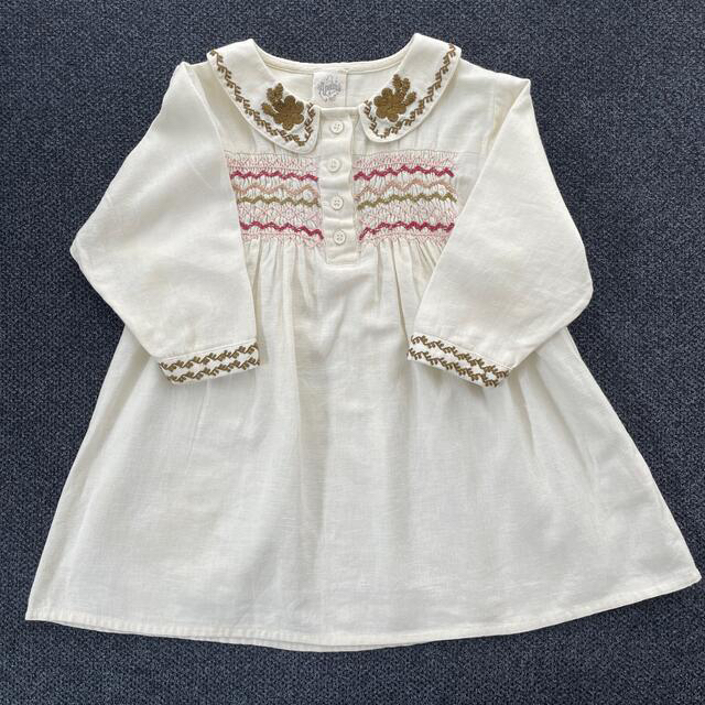 Bonpoint(ボンポワン)のapolina アポリナ　ワンピース　3-4y キッズ/ベビー/マタニティのキッズ服女の子用(90cm~)(ワンピース)の商品写真