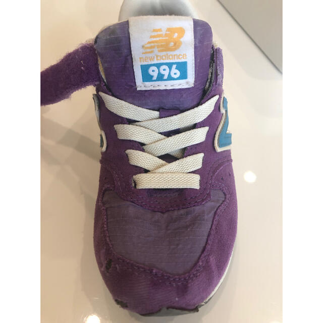 New Balance(ニューバランス)のるか様専用996 18.5パープル　キッズシューズ　レア素材レアカラー キッズ/ベビー/マタニティのキッズ靴/シューズ(15cm~)(スニーカー)の商品写真