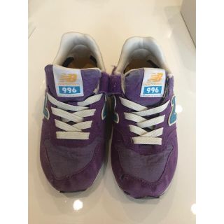 ニューバランス(New Balance)のるか様専用996 18.5パープル　キッズシューズ　レア素材レアカラー(スニーカー)