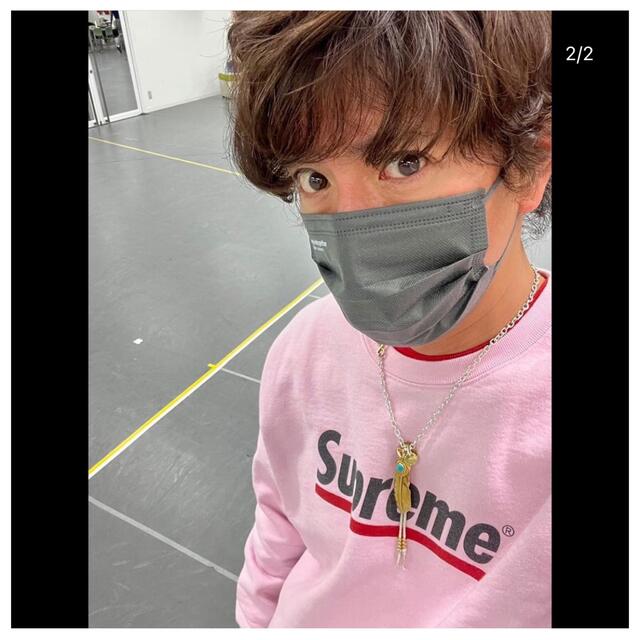 トップスSupreme Underline Crewneck Pink Sサイズ - スウェット