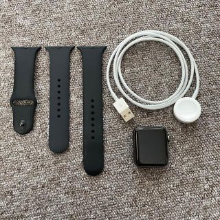 アップルウォッチ(Apple Watch)のApple Watch Series 3 GPS アルミニウム 42mm 黒(腕時計(デジタル))