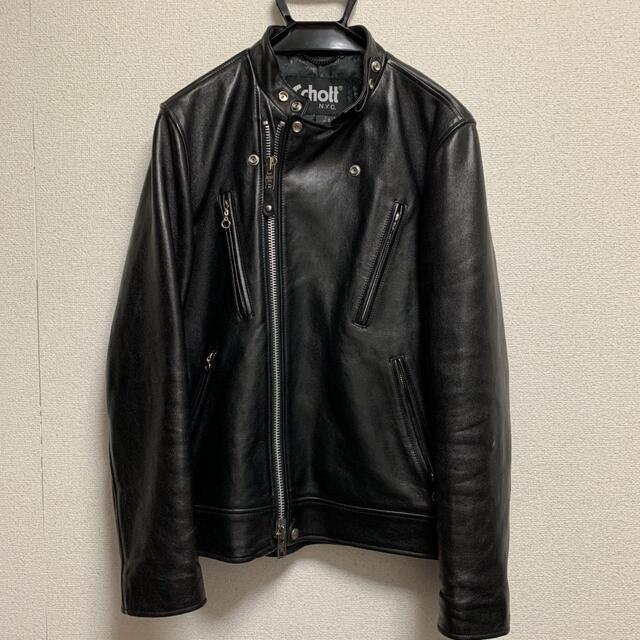 アイボリー×レッド 美品ꕤFREAK'S STOREꕤライダースジャケット
